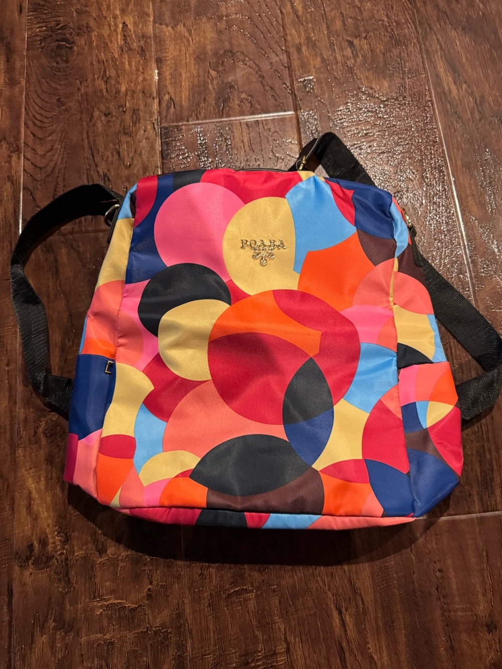 POABA Shepretty Bold Dots Circles Small Multicolor Backpack